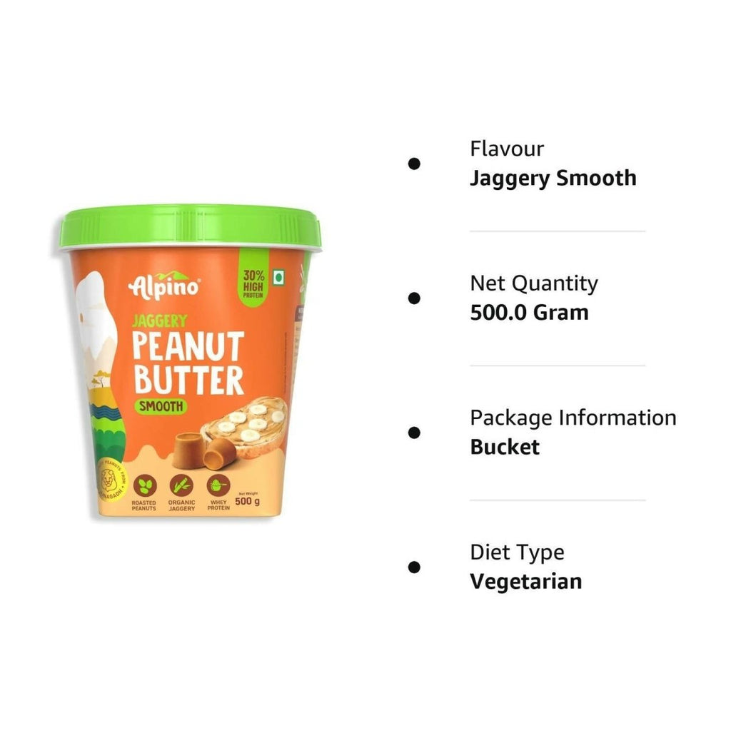 Alpino High Protein Jaggery Peanut Butter Smooth