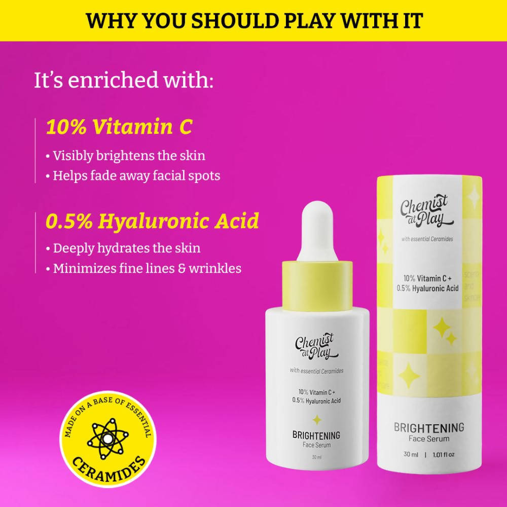 Chemist at Play 10% Vitamin C Skin Brightening Face Serum For Combination Skin