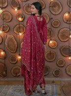 Teeya Creation Rani Color Chinon Silk Functional Wear Trending Kurti - Distacart