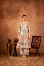 Joban Fashion Red Green Hand Block Printed Cotton Suit Set - Distacart