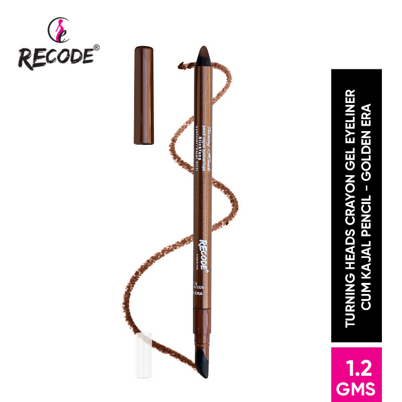 Recode Turning Heads Crayon Gel Eyeliner Cum Kajal Pencil - Golden Era