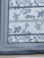 Yufta Women Blue Floral Printed Regular Pure Cotton Kurta with Trouser With Dupatta
