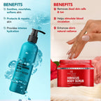 Botanic Hearth Jojoba Hyaluronic Bobywash & Hibiscus Scrub Combo