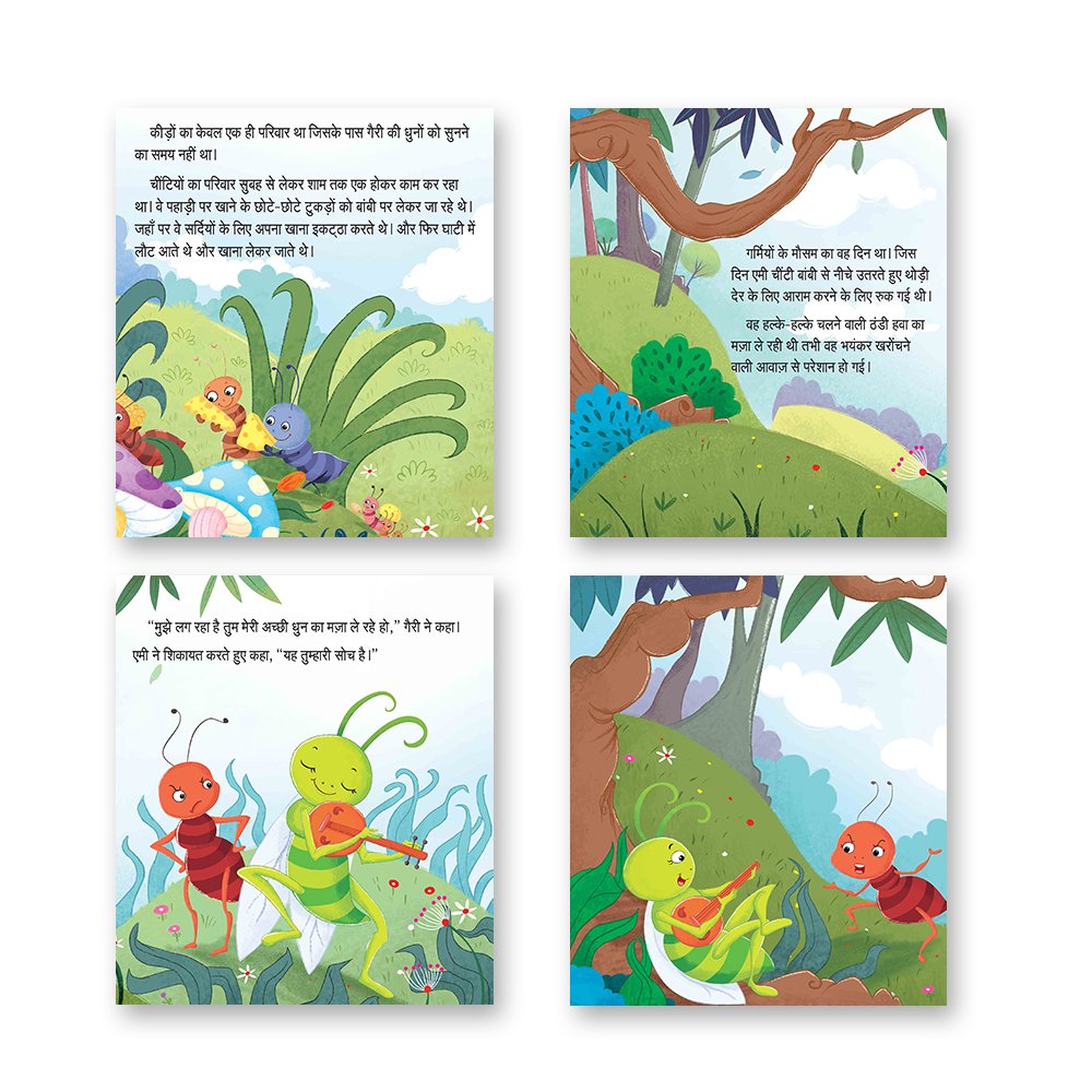 Jolly Kids Aesop's Fables Books C Set of 4 For Kids Ages 3-8 Years| Isap Ki Kahaniyan - Distacart