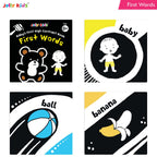 Jolly Kids Baby's First High Contrast Board Books (Set of 4)| Black and White Board Books For Kids Ages 0 - 3 Years - Distacart
