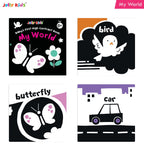 Jolly Kids Baby's First High Contrast Board Books (Set of 4)| Black and White Board Books For Kids Ages 0 - 3 Years - Distacart