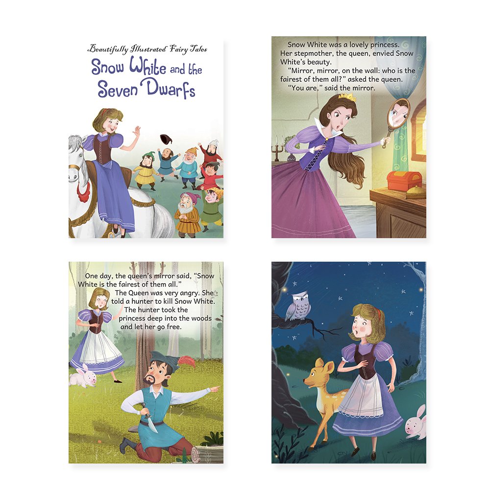Jolly Kids Beautifully Illustrated Fairy Tales 4 in 1 Books A Set of 2| Ultimate Collection of Bedtime Megical Stories For Children Ages 3-8 Years - Distacart