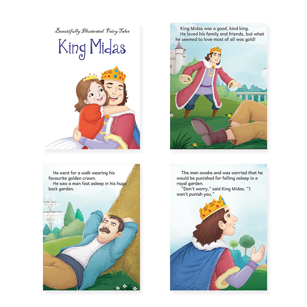 Jolly Kids Beautifully Illustrated Fairy Tales 4 in 1 Books A Set of 2| Ultimate Collection of Bedtime Megical Stories For Children Ages 3-8 Years - Distacart