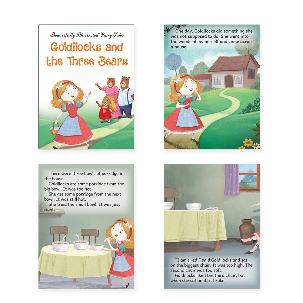 Jolly Kids Beautifully Illustrated Fairy Tales 4 in 1 Books B Set of 2| Ultimate Collection of Bedtime Megical Stories For Children Ages 3-8 Years - Distacart