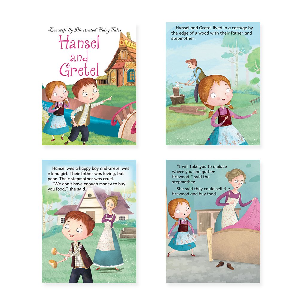 Jolly Kids Beautifully Illustrated Fairy Tales 4 in 1 Books C Set of 2| Ultimate Collection of Bedtime Megical Stories For Children Ages 3-8 Years - Distacart