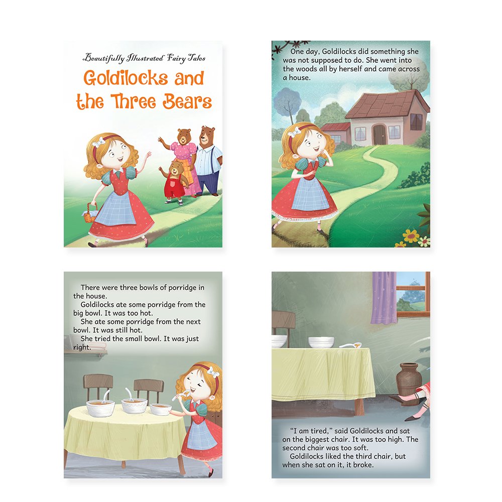 Jolly Kids Beautifully Illustrated Fairy Tales 4 in 1 Books F Set of 2| Ultimate Collection of Bedtime Megical Stories For Children Ages 3-8 Years - Distacart