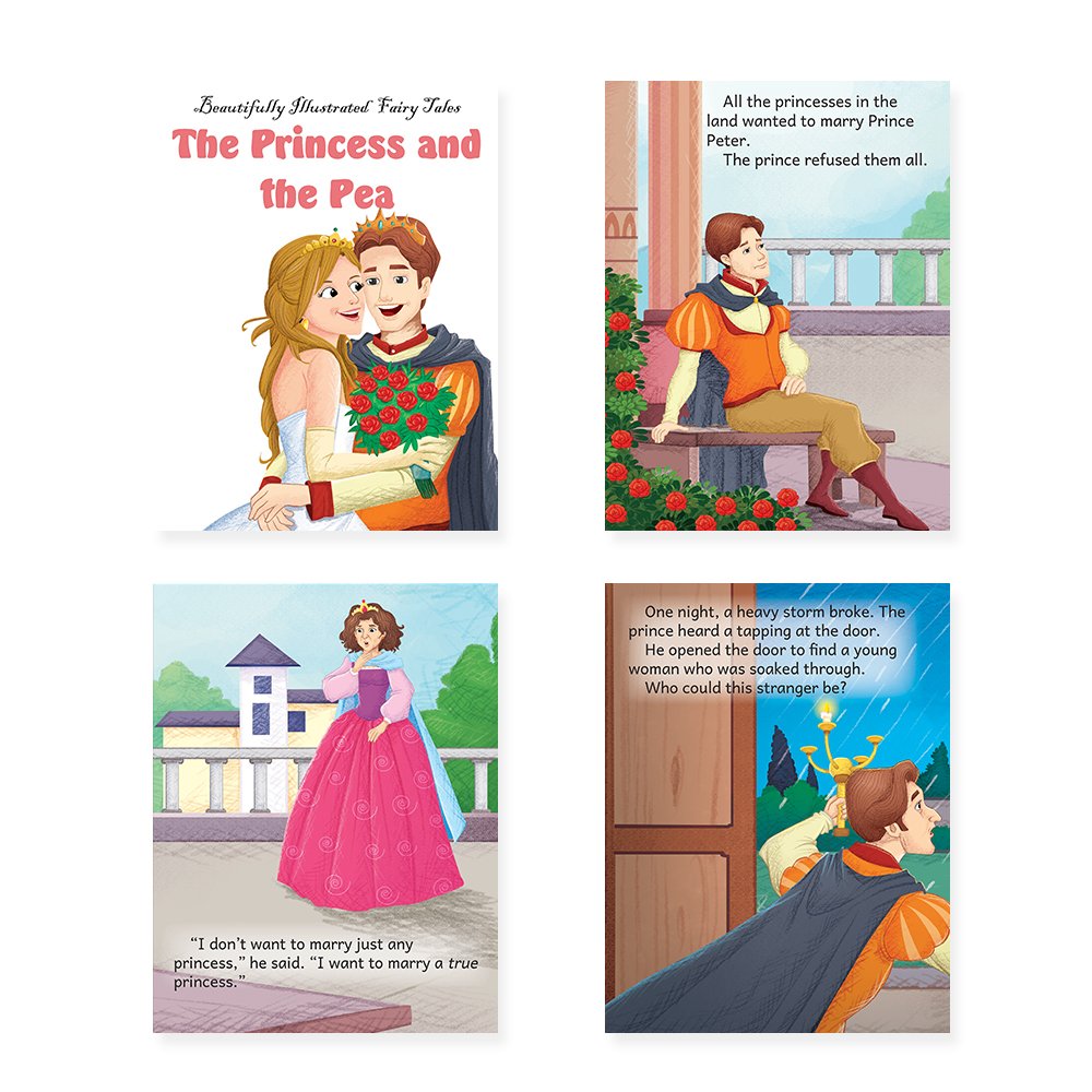Jolly Kids Beautifully Illustrated Fairy Tales 4 in 1 Books Set of 4| Ultimate Collection of Bedtime Megical Stories For Children Ages 3-8 Years - Distacart