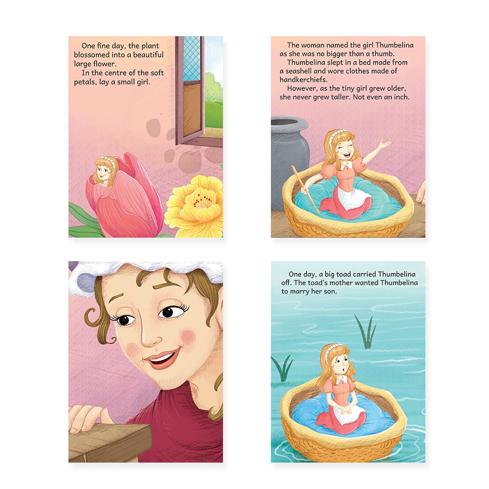 Jolly Kids Beautifully Illustrated Fairy Tales Books C Set of 4 Combo Storytelling Books For Kids Ages 3-8 Years - Distacart