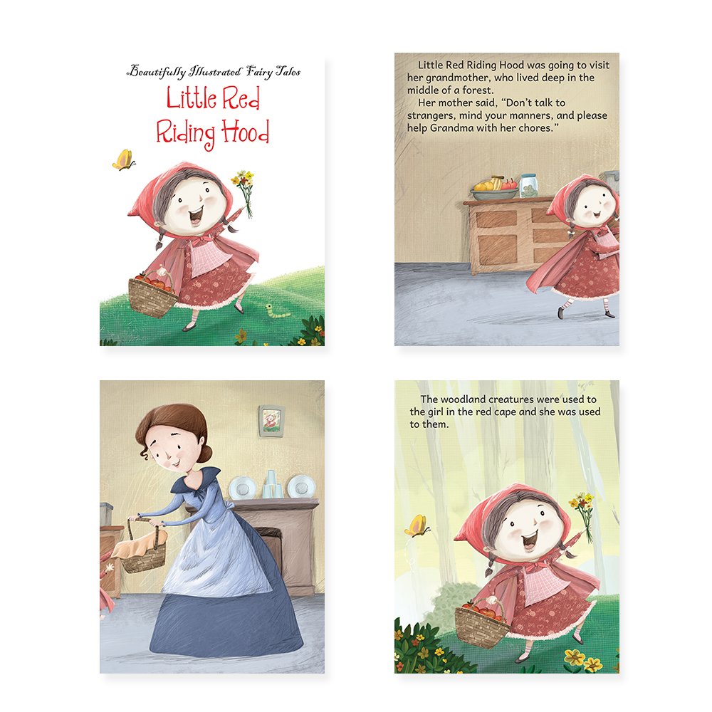 Jolly Kids Beautifully Illustrated Fairy Tales Books F Set of 8 Combo Storytelling Books For Kids Ages 3-8 Years - Distacart