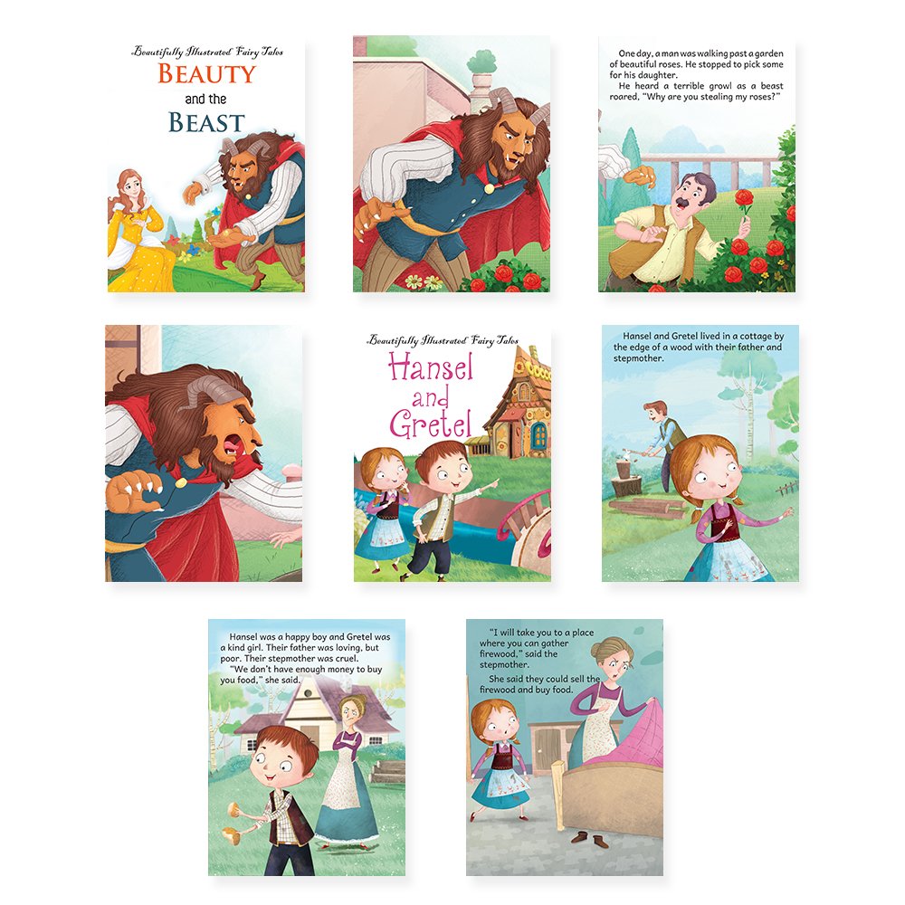 Jolly Kids Beautifully Illustrated Fairy Tales Books G Set of 16 For Kids Ages 3-8 Years| Combo Storytelling Books - Distacart
