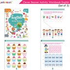 Jolly Kids Clever Beaver Ages 5-6 Years Fun Learning Activities Workbooks Set of 4| English-Maths-EVS-Good Habit-Logical Reasoning - Distacart