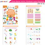 Jolly Kids Clever Beaver Ages 5-6 Years Fun Learning Activities Workbooks Set of 4| English-Maths-EVS-Good Habit-Logical Reasoning - Distacart