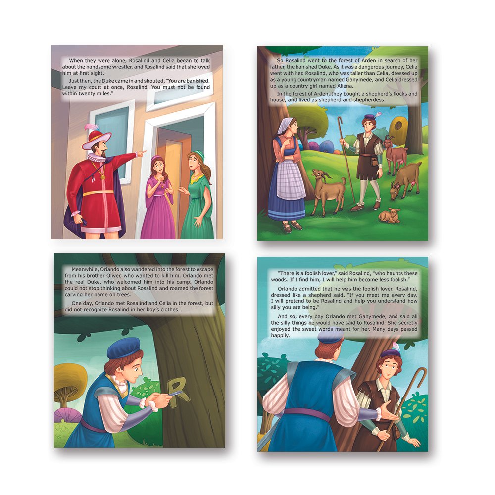 Shakespeare for Young Minds: Jolly Kids' Illustrated Stories A Combo Set of 4 Ages 6-12 Years - Distacart