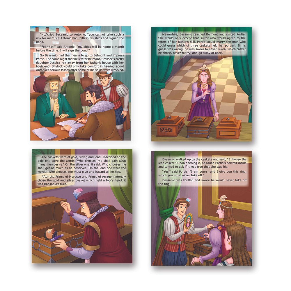 Shakespeare for Young Minds: Jolly Kids' Illustrated Stories C Combo Set of 4 Ages 6-12 Years - Distacart