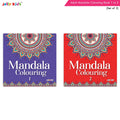 Jolly Kids Adults Mandala Colouring Books A Set of 2| Ideal For Stress Relieving, Relaxing & Meditation Books for Teenager - Distacart