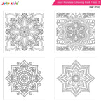 Jolly Kids Adults Mandala Colouring Books A Set of 2| Ideal For Stress Relieving, Relaxing & Meditation Books for Teenager - Distacart