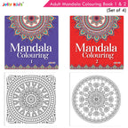 Jolly Kids Adults Mandala Colouring Books Set of 4| Ideal for Stree Relieving, Relaxing and Meditation Books for Teenagers - Distacart