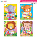 Jolly Kids Toddler Colouring Die-Cut Animals Shape Activity Books Set of 4 for Kids| Ages 1-6 Years - Distacart