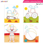 Jolly Kids Toddler Colouring Die-Cut Animals Shape Activity Books Set of 4 for Kids| Ages 1-6 Years - Distacart