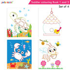 Jolly Kids Toddler Colouring Die-Cut Animals Shape Activity Books Set of 4 for Kids| Ages 1-6 Years - Distacart