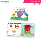 Jolly Kids Touch and Feel Picture Learning Sensory Development Padded Board Books Set of 6 for Infants, Toddlers Gift Ages 0-12 Months - Distacart