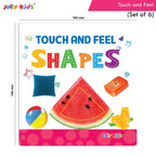 Jolly Kids Touch and Feel Picture Learning Sensory Development Padded Board Books Set of 6 for Infants, Toddlers Gift Ages 0-12 Months - Distacart