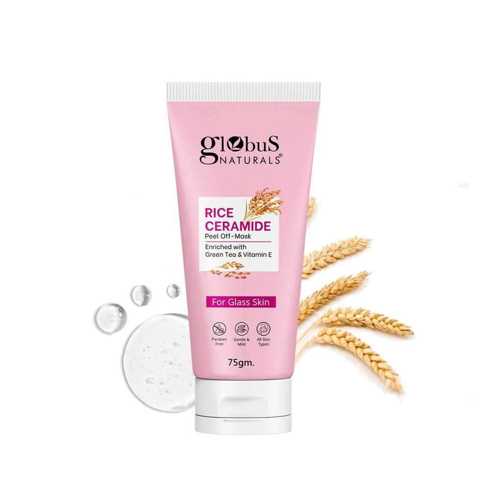 Globus Naturals Rice Ceramide Peel Off Mask, For Korean Glass Skin - Distacart