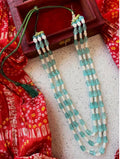 Joban Fashion Women C Green Glass Beads Single Colour Trendy Three Layered Mala - Distacart