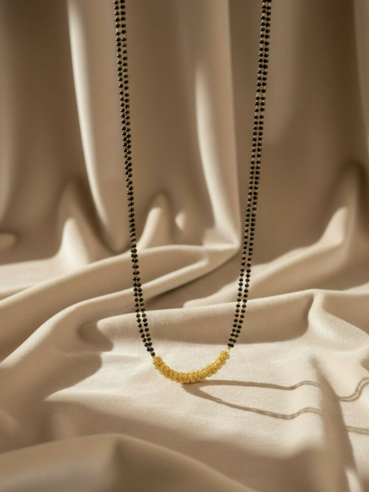 NVR Women Gold Plated Black Beaded Mangalsutra - Distacart