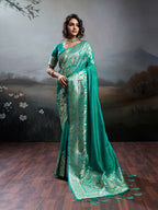 Shree Shyam Fashion Rama Silk Blend Saree - Distacart