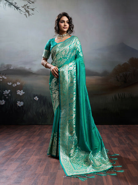 Shree Shyam Fashion Rama Silk Blend Saree