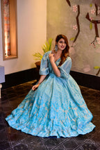 Casual Designer Sky Cotton Silk Gown - Anbazaar - Distacart