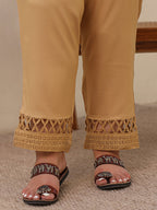 Juniper Gold Solid Rayon Ankle-Length Slim Fit Pants - Distacart