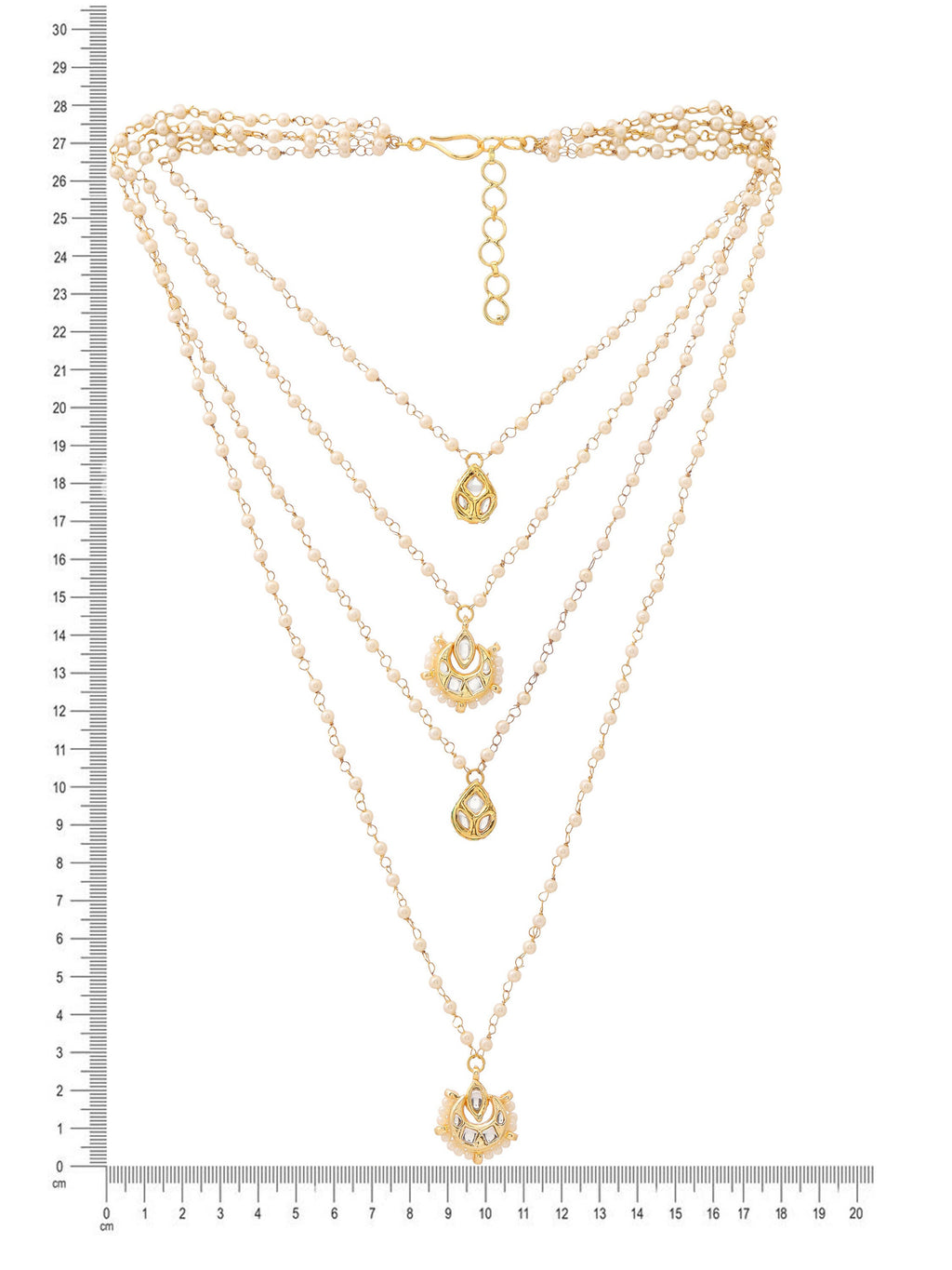 Ruby Raang Gold Kundan Layered Necklace
