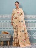 Shree Shyam Fashion Cream Silk Saree - Distacart