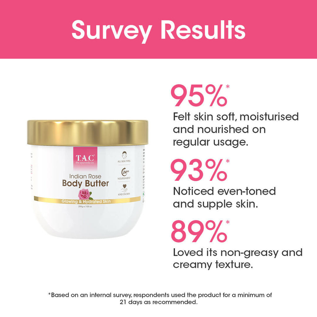 TAC - The Ayurveda Co. Indian Rose Body Butter With Rose Oil & Shea Butter