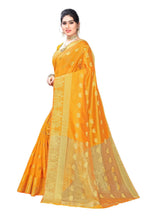 Vamika Banarasi Jacquard Weaving Yellow Saree