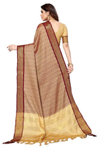 Vamika Weaving Brown Cotton Silk Saree - Distacart