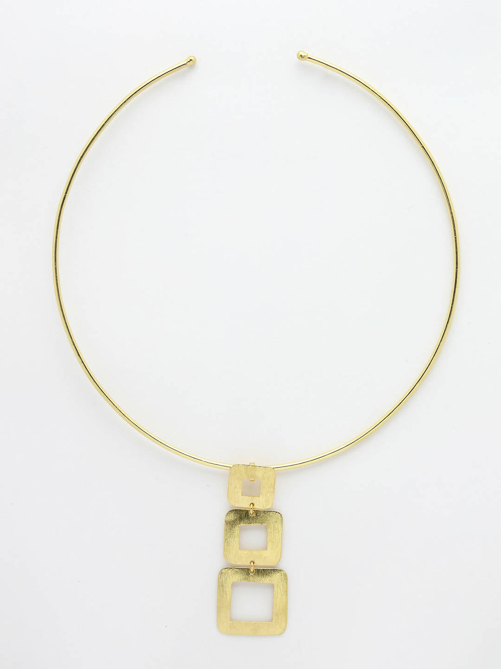 NVR Women Gold-Polished Circular Choker Necklace