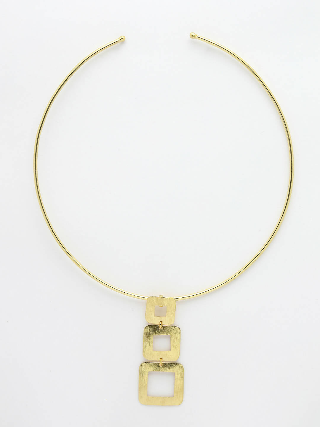 NVR Women Gold-Polished Circular Choker Necklace