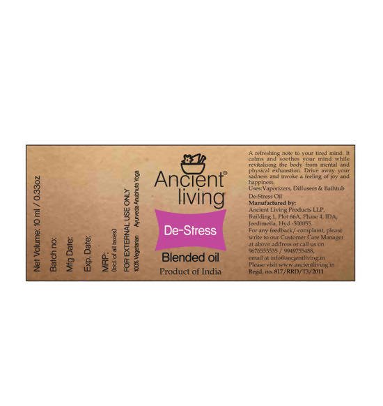 Ancient Living De-stress Blended Oil