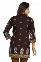 Snehal Creations Endearing Ethnicity Short Brown Tunic