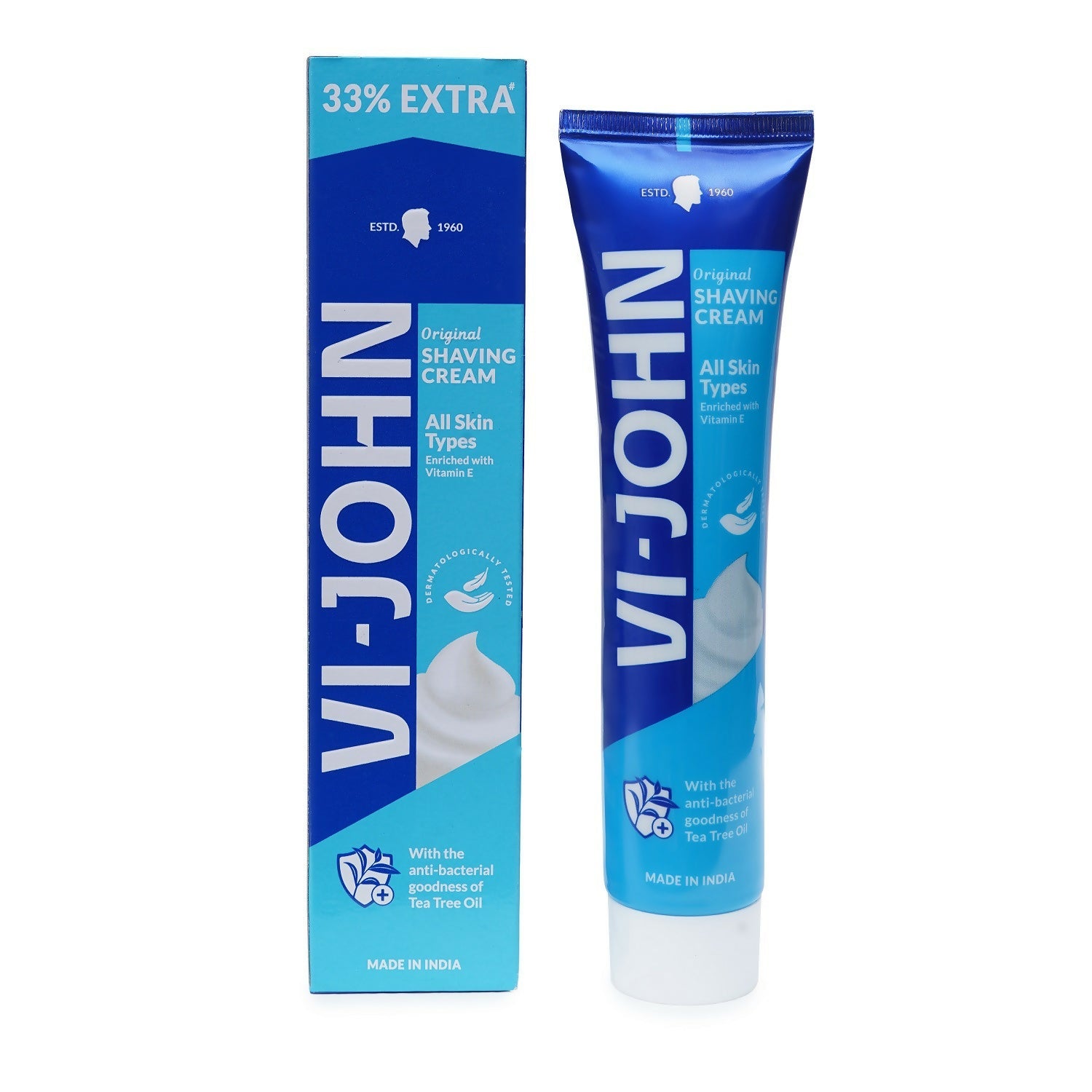 VI-JOHN Dermatologically Tested Vitamin-E enriched Anti Bacterial All Skin Type Shaving Cream