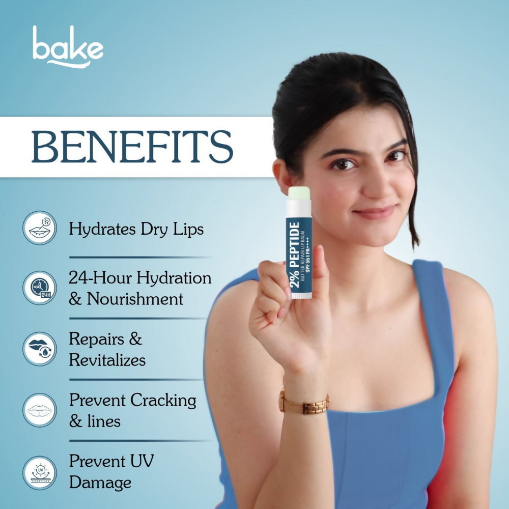 Bake 2% Peptide + Ceramide Butter Brightening Lip Balm SPF 55 PA++++ - Distacart