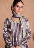 Teeya Creation Multi Colour Chinon Silk Heavy Embroidery Sequence Work Fully Stitched Salwar Suit
